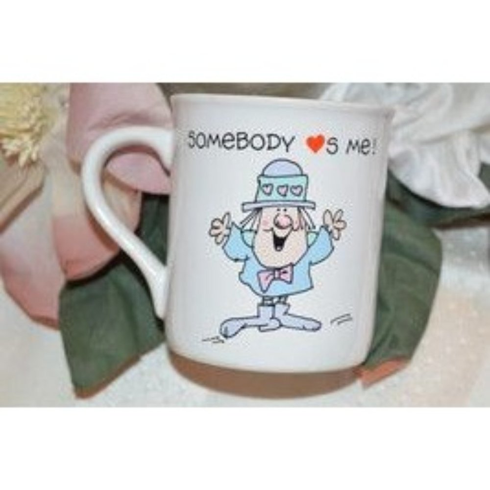 Vintage Hallmark Mug Mates "I Love Somebody , Somebody Loves Me" Coffee Cup
